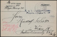 1917 Tábori posta levelezőlap / Field postcard 'K.u.k. Luftfahrtruppen Fliegerkompagnie Nr. 45.' + 'FP 514'