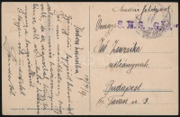 1917 Tábori posta képeslap / Field postcard 'S.M.S. GAA'