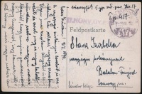 1917 Tábori posta képeslap / Field postcard '17. HONV. GY. EZRED' + 'TP 417'