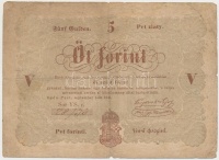 1848. 5Ft 'Kossuth bankó' barna T:III,III-