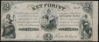 1852. 2Ft 'Kossuth bankó' 'D' kitöltetlen, jobb ívszéllel T:II
Hungary 1852. 2 Forint 'D' without date and serial number, with right margin C:XF
Adamo G123.