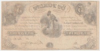 1852. 5Ft 'Kossuth bankó' kitöltetlen 'E' sorozat T:I-,II 
Hungary 1852. 5 Forint without date and serial number, serie 'E' C:AU,XF 
Adamo G124