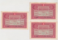 1917. 2K (3x) sorszámkövetők T:I-,II hajtatlanok, fo.