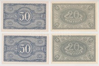 1920. 20f (2x) + 50f (2x) T:I,I-