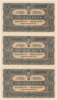 1920. 20K (7x) sorszámkövetők T:I,I-