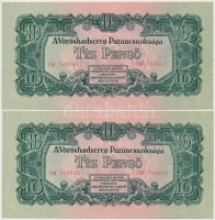 1944. 10P 'A Vörös Hadsereg Parancsnoksága' (8x) sorszámkövetők T:I,I-