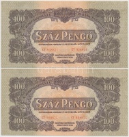 1944. 100P 'A Vörös Hadsereg Parancsnoksága' (3x) sorszámkövetők T:III