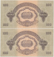 1944. 100P 'A Vörös Hadsereg Parancsnoksága' (3x) sorszámkövetők T:III