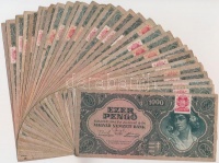 1945. 1000P (30x) mind piros 'MNB' bélyeggel T:vegyes
