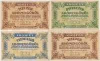 1946. 10db-os adópengő bankjegy tétel, közte sorozat- és sorszám nélküli T:vegyes