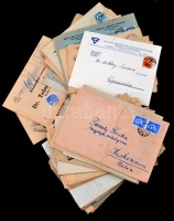 1926-1944 100 db küldemény, közte postaügynökségiek, többszínűek stb. lapos kartondobozban