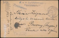 1918 Tábori posta levelezőlap / Field card 'K.u.k. Luftfahrtruppen Fliegerkompagnie Nr. 54.' + 'FP 437'