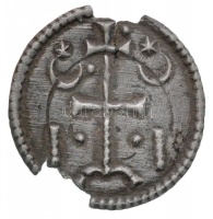 1172-1196. Denár Ag 'III. Béla' (0,14g) T:2- hajlott, rep.
Hungary 1172-1196. Denár Ag 'Béla III' (0,14g) C:VF curved, cracked
Huszár: 116., Unger I.: 94.
