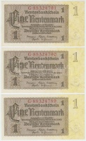 Német 3. Birodalom 1937. 1M (3x) sorszámkövetők T:I,I-
German Third Reich 1937. 1 Mark (3x) sequential serials C:UNC,AU