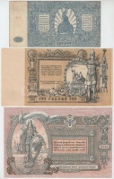 Orosz Polgárháború / Dél-Oroszország / Gyenyikin és Vrangel Hadserege 1919. 100R + 5000R vágott + 1920. 500R T:II,III
Russian Civil War / South Russia / Army of Denikin and Wrangel 1919. 100 Rubles + 5000 Rubles cut + 1920. 500 Rubles C:VF,F
