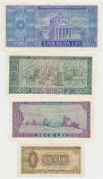 Románia 1966. 1L + 10L + 25L + 100L T:I-(csak egy db),III
Romania 1966. 1 Leu + 10 Lei + 25 Lei + 100 Lei C:AU(only one pc),F