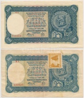 Szlovákia 1940. 100K (2x) egyik csehszlovák bélyeggel T:I-,III
Slovakia 1940. 100 Korun (2x) one with Czechoslovak stamp C:AU,F