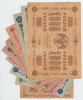 Szocialista Szövetségi Szovjet Köztársaság 1918. 1R-1000R (10xklf) T:III
Russian Socialist Federated Soviet Republic 1918. 1 Ruble - 1000 Rubles (10xdiff) C:F