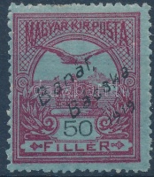 Bánát-Bácska 1919 Turul 50f Bodor vizsgálójellel (7.000)