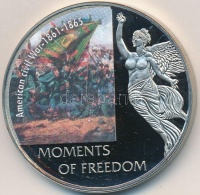 Libéria 2006. 10$ 'Szabadság pillanatai - Amerikai polgárháború 1861-1865' multicolor, tanúsítvánnyal T:PP ujjlenyomat 
Liberia 2006. 10 Dollars 'Moments of Freedom-The American civil war 1861-1865' multicolor, with certificate C:PP