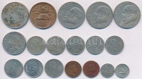 Mexikó 1970-1978. 5c-1P (18x) ebből 10 klf fémpénz T:vegyes
Mexico 1970-1978. 5 Centavos - 1 Peso (18x) with 10 diff metal coins C:mixed