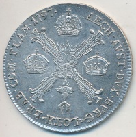 Osztrák Németalföld 1797B 1/4 Koronatallér Ag 'II. Ferenc' (7,18g) T:2 juszt.
Austrian Netherlands 1797B 1/4 Kronenthaler Ag 'Franz II' (7,18g) C:XF just.
Krause KM# 60