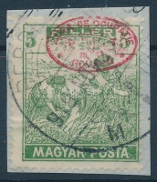Debrecen 1919 I lemez / Plate I Magyar Posta 5f (80.000). Signed: Bodor