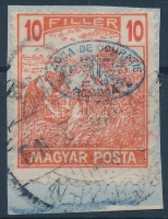 Debrecen 1919 I lemez  Magyar Posta 10f (80.000) / Plate I. Signed: Bodor