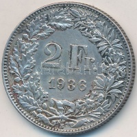 Svájc 1936B 2Fr Ag T:2-
Switzerland 1936B 2 Francs Ag C:VF