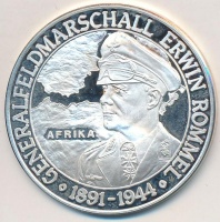 Németország DN 'A Második Világháború Dokumentumokban / Erwin Rommel' Ag emlékérem (19,92g/0.999/40mm) T:PP ujjlenyomat 
Germany ND 'Der 2. Weltkrieg in Dokumenten / Generalfeldmarscgall Erwin Rommel' Ag medallion (19,92g/0.999/40mm) C:PP