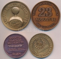 Románia 1980-1986. 'Bélyegkiállítás' 4db klf emlékérem T:2 
Romania 1980-1986. 'Philatelic exhibition' 4xdiff medallions C:XF