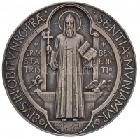 ~1880. 'Szent Benedek-medál' jelzetlen Ag vallási érem (45mm) T:2- erős ph., patina
~1880. 'Saint Benedict Medal' Ag religious medal (45mm) C:VF strong edge error, patina