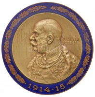 Rudolf Neuberger (1861-1916) 1915. 'Ferenc József / Bízom népemben, s ügyünk igazságában' zománcozott emlékérem, 'Ezredéves Országos Kiállítás 1896' dísztokban (65mm) T:2
Hungary 1915. 'Franz Joseph I' enamelled commemorative