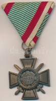 1941. 'Tűzkereszt I. fokozata' fém kitüntetés mellszalaggal T:2,2-
Hungary 1941. 'Hungarian Fire Cross 1st class' decoration with ribbon C:XF,VF 
NMK 443.