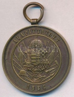 1904. 'A Magyar Országos Tűzoltó Szövetség V éves Szolgálati Érme' aranyozott Br kitüntetés mellszalag nélkül T:2
Hungary 1904. 'The Hungarian Fireman Association, V years service medal' gilt Br decoration without ribbon C:XF