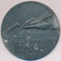 1925. 'Magyar Gyorsírók Országos Szövetsége' fém díjérem 'BERÁN N. BPEST' gyártói jelzéssel (42,5mm) T:2-