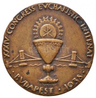 Madarassy Walter (1909-1994) 1938. 'XXXIV. Nemzetközi Eucharisztikus Kongresszus Budapest' fém jelvény (30mm) T:2
