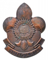 ~1940. 'Hungaria' Br cserkész sapkajelvény (45,5x36mm) T:2