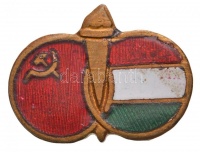 ~1970. 'Szovjet-magyar barátsági' zománcozott Br jelvény T:2