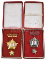 ~1970-1980. 'Kiváló Újító' kitüntetések (2x) ezüst és arany fokozatok miniatűrrel, nem saját tokban T:2