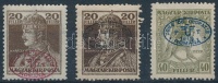 Debrecen I. 1919 2 klf Károly 20f + Zita 40f Bodor vizsgálójellel (13.000) (20f foghiány és papírelvékonyodás / missing perf, thin paper)