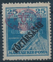 Debrecen I. 1919 Károly/Köztársaság 25f, Bodor vizsgálójellel