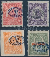 Debrecen I. 1919 4 klf érték Bodor vizsgálójellel (11.300)