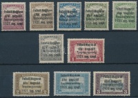 Nyugat-Magyarország I. 1921 Teljes sor (38.450) / Mi 1-10 Signed: Bodor