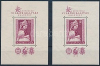 1958 2 db Brüsszel blokk (10.000) (törések / folded)