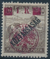 Pancsova 1919 Arató/Köztársaság 1K/20f; garancia nélkül