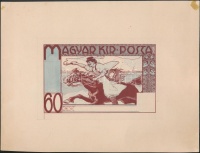 ~1920 Meg nem valósult eredet bélyegterv / Unissued stamp design