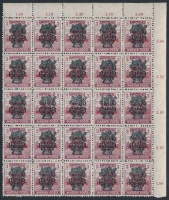 1920 Búzakalász sor ívsarki 25-ös ívdarabokban, vegyes minőség (375.000) / Mi 292-311 complete set in sheet parts of 25, mixed quality