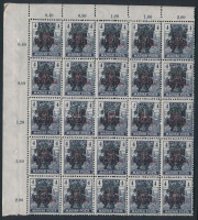 1920 Búzakalász sor ívsarki 25-ös ívdarabokban, vegyes minőség (375.000) / Mi 292-311 complete set in sheet parts of 25, mixed quality