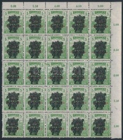 1920 Búzakalász sor ívsarki 25-ös ívdarabokban, vegyes minőség (375.000) / Mi 292-311 complete set in sheet parts of 25, mixed quality